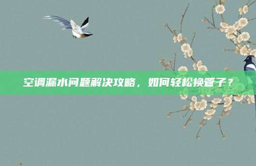 空调漏水问题解决攻略，如何轻松换管子？