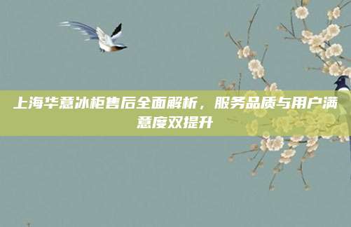 上海华意冰柜售后全面解析，服务品质与用户满意度双提升
