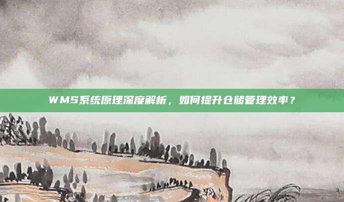 WMS系统原理深度解析，如何提升仓储管理效率？