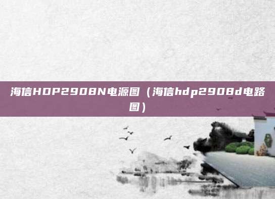 海信HDP2908N电源图（海信hdp2908d电路图）