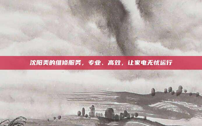 沈阳美的维修服务，专业、高效，让家电无忧运行