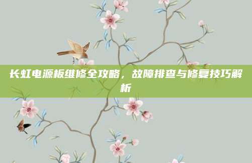 长虹电源板维修全攻略，故障排查与修复技巧解析