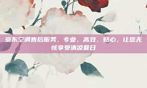 京东空调售后服务，专业、高效、贴心，让您无忧享受清凉夏日