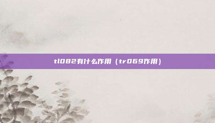 tl082有什么作用（tr069作用）