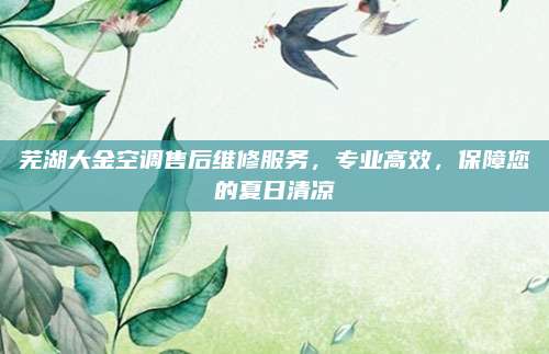 芜湖大金空调售后维修服务，专业高效，保障您的夏日清凉