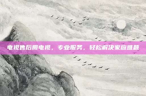 电视售后搬电视，专业服务，轻松解决家庭难题