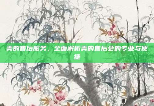 美的售后服务，全面解析美的售后会的专业与便捷