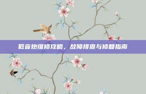 低音炮维修攻略，故障排查与修复指南