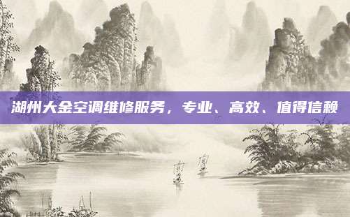 湖州大金空调维修服务，专业、高效、值得信赖