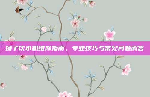 扬子饮水机维修指南，专业技巧与常见问题解答