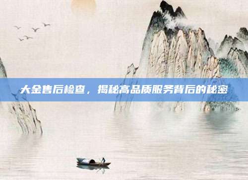 大金售后检查，揭秘高品质服务背后的秘密