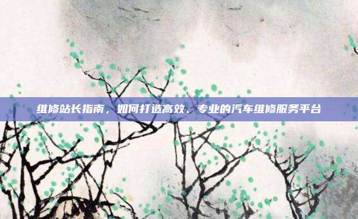 维修站长指南，如何打造高效、专业的汽车维修服务平台