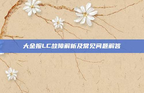大金报LC故障解析及常见问题解答