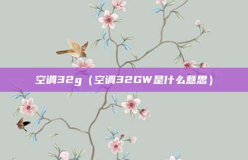 空调32g（空调32GW是什么意思）