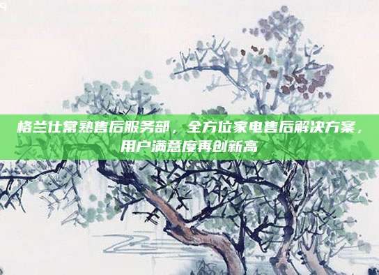 格兰仕常熟售后服务部，全方位家电售后解决方案，用户满意度再创新高