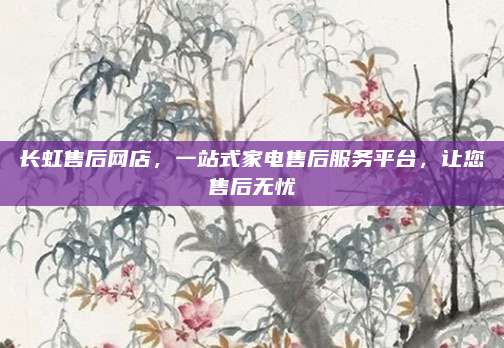 长虹售后网店，一站式家电售后服务平台，让您售后无忧