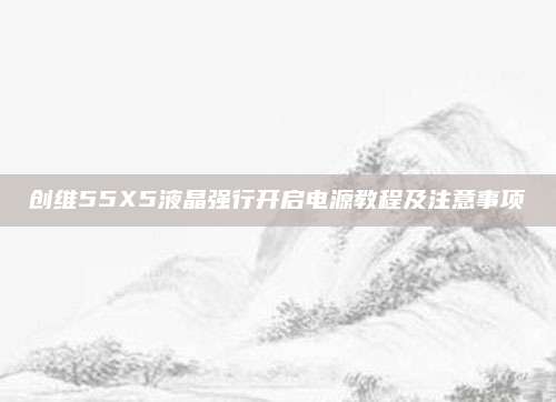 创维55X5液晶强行开启电源教程及注意事项
