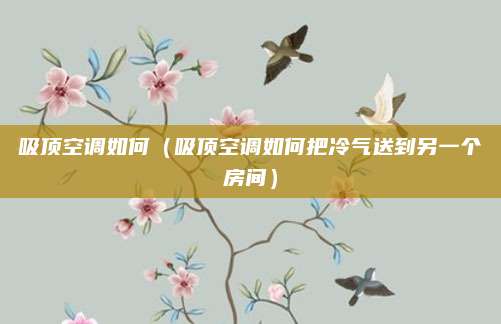 吸顶空调如何（吸顶空调如何把冷气送到另一个房间）