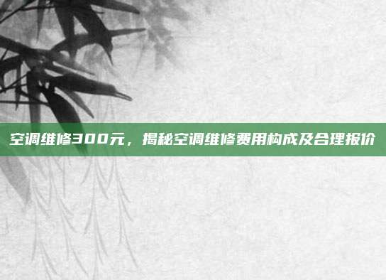 空调维修300元，揭秘空调维修费用构成及合理报价