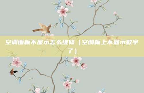 空调面板不显示怎么维修（空调板上不显示数字了）