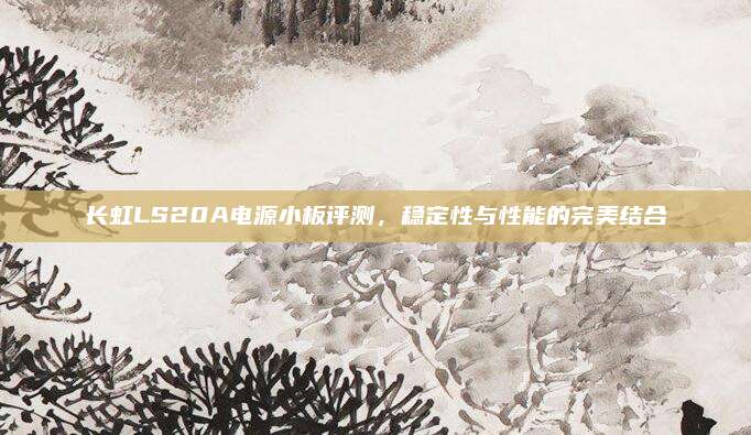 长虹LS20A电源小板评测，稳定性与性能的完美结合