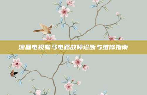 液晶电视伽马电路故障诊断与维修指南
