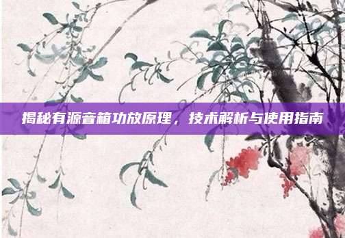 揭秘有源音箱功放原理，技术解析与使用指南