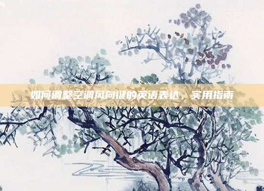 如何调整空调风向键的英语表达，实用指南