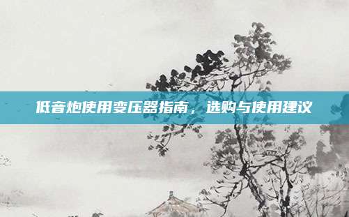 低音炮使用变压器指南，选购与使用建议