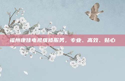 福州康佳电视维修服务，专业、高效、贴心