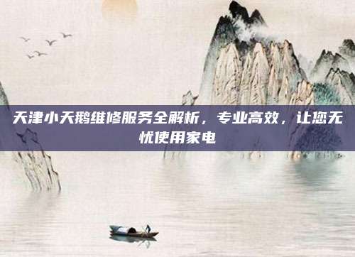 天津小天鹅维修服务全解析，专业高效，让您无忧使用家电