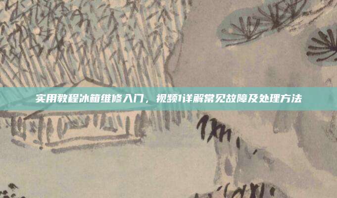 实用教程冰箱维修入门,视频1详解常见故障及处理方法