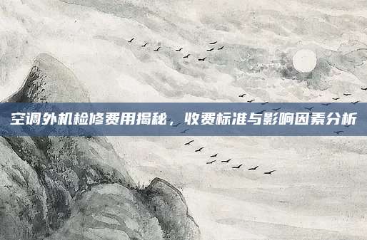 空调外机检修费用揭秘，收费标准与影响因素分析