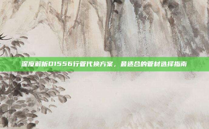 深度解析D1556行管代换方案，最适合的管材选择指南
