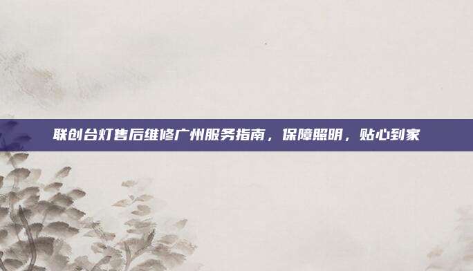 联创台灯售后维修广州服务指南，保障照明，贴心到家