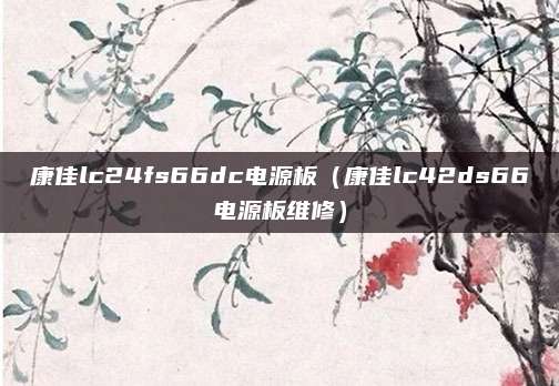 康佳lc24fs66dc电源板（康佳lc42ds66电源板维修）