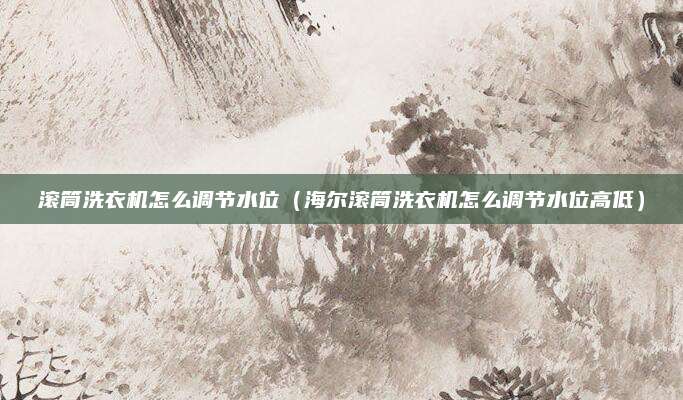 滚筒洗衣机怎么调节水位（海尔滚筒洗衣机怎么调节水位高低）