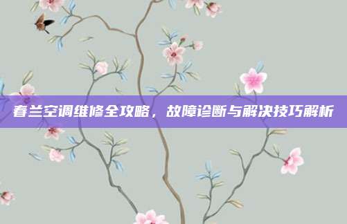 春兰空调维修全攻略，故障诊断与解决技巧解析