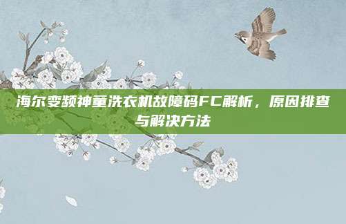 海尔变频神童洗衣机故障码FC解析,原因排查与解决方法