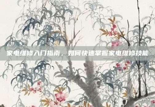 家电维修入门指南，如何快速掌握家电维修技能