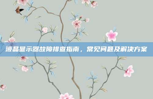 液晶显示器故障排查指南，常见问题及解决方案