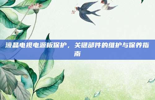 液晶电视电源板保护,关键部件的维护与保养指南