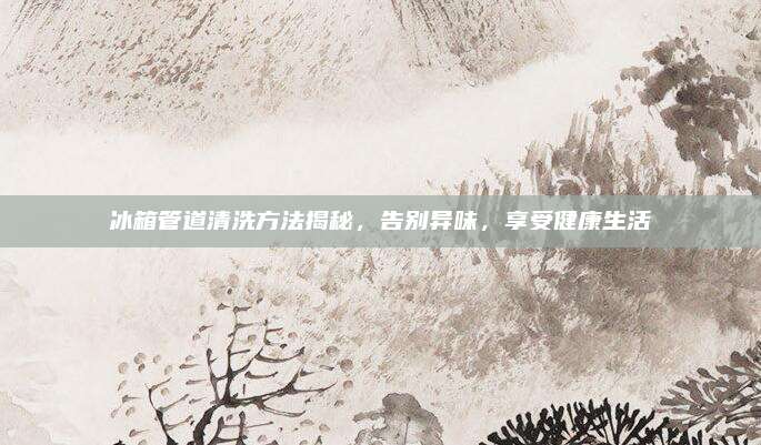 冰箱管道清洗方法揭秘，告别异味，享受健康生活