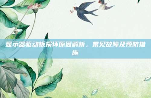 显示器驱动板损坏原因解析，常见故障及预防措施