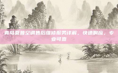 青岛夏普空调售后维修服务详解，快速响应，专业可靠