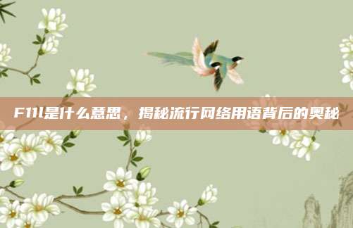 F11l是什么意思，揭秘流行网络用语背后的奥秘