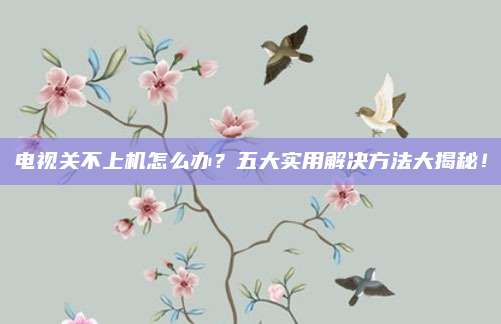 电视关不上机怎么办？五大实用解决方法大揭秘！