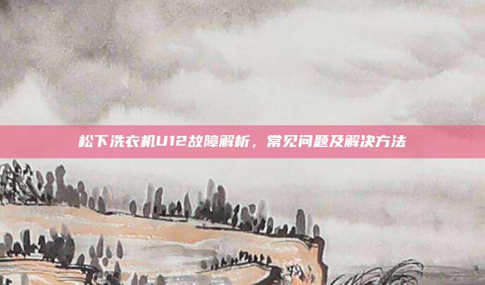 松下洗衣机U12故障解析，常见问题及解决方法