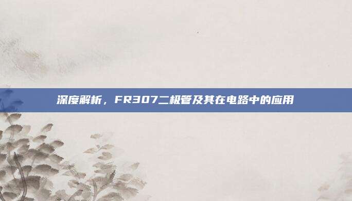 深度解析，FR307二极管及其在电路中的应用