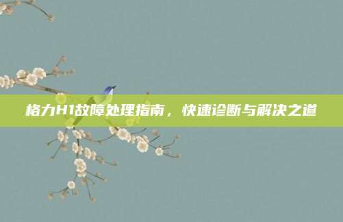 格力H1故障处理指南，快速诊断与解决之道